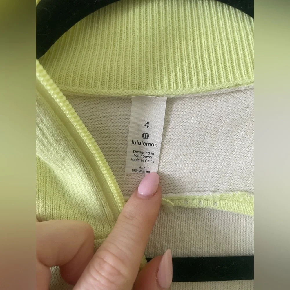 Lululemon Athletica Light Green athletic Zip-Up Jacket